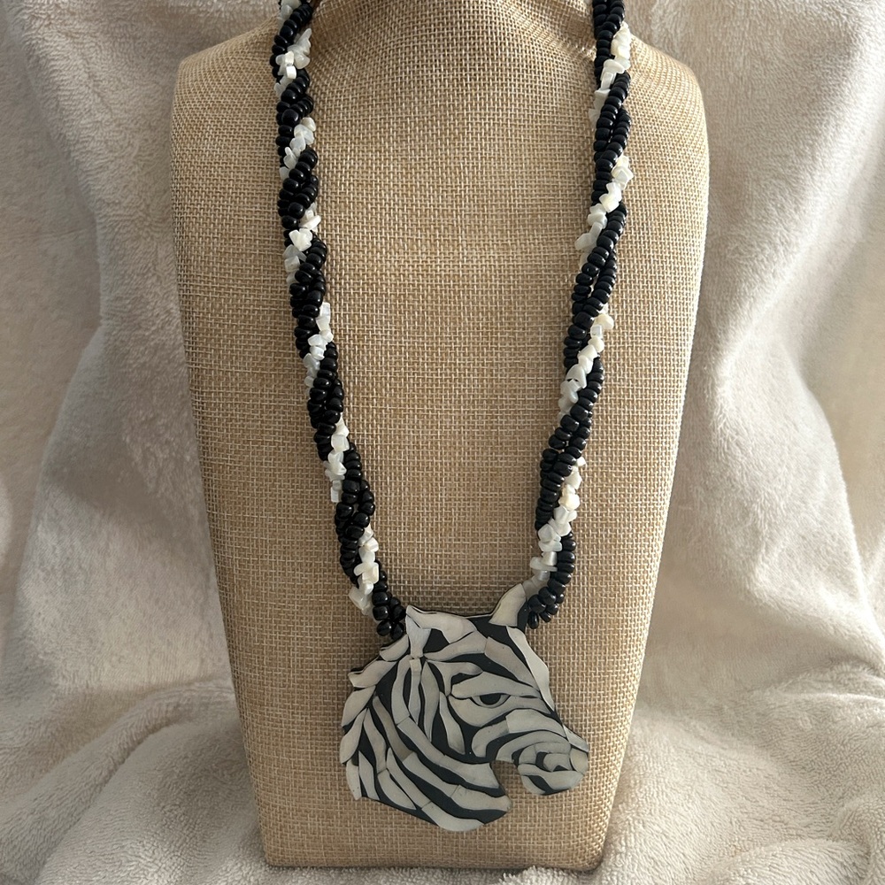 Zebra necklace